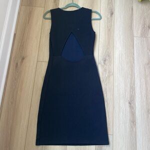 Calvin Klein Collection Italy Sanda dress navy keyhole back